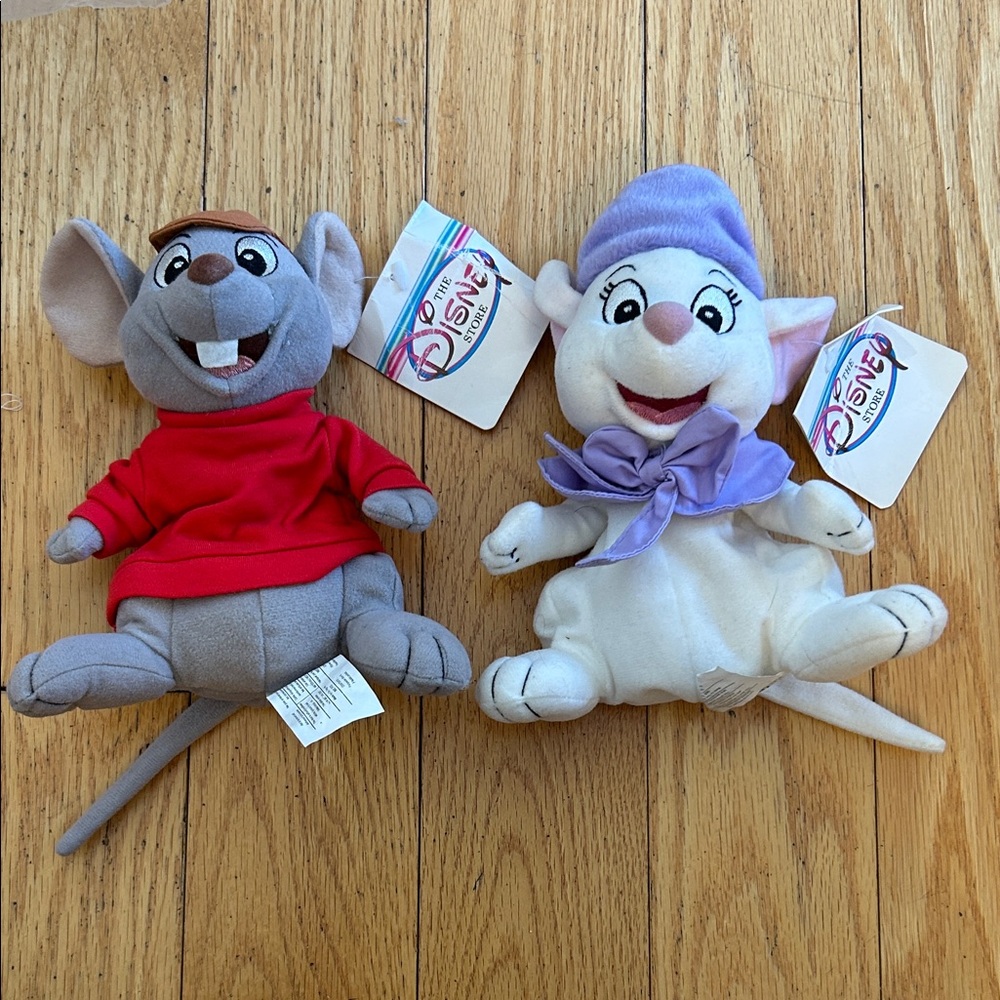 The Disney Store Bianca & Bernard The Rescuers Plus Collectibles